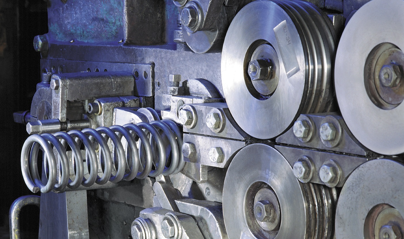 What are the necessary steps for spring manufacturing with steel?